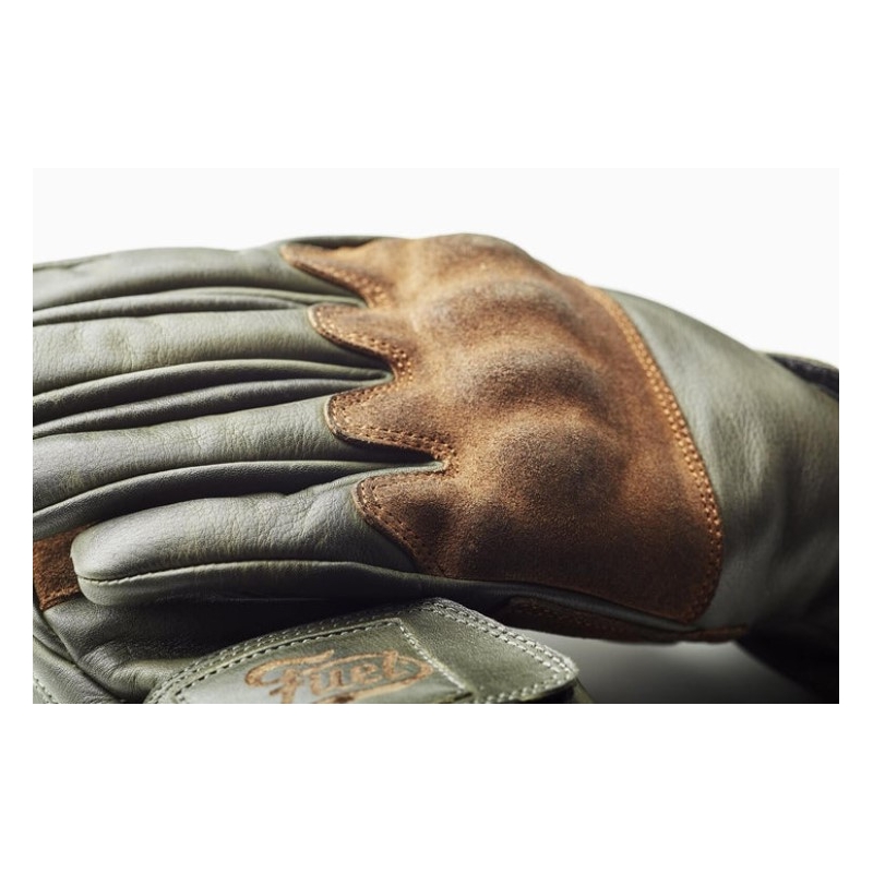 Guanti da moto Fuel Rodeo Verde-Marrone