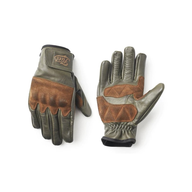 Guanti da moto Fuel Rodeo Verde-Marrone