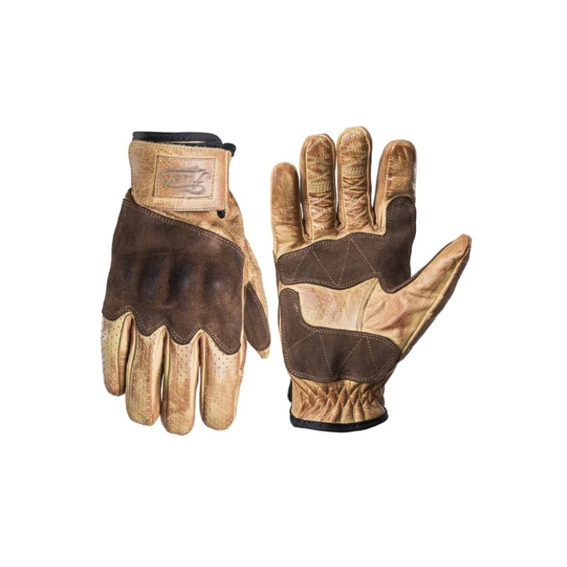 Guanti moto Fuel Rodeo marrone-giallo