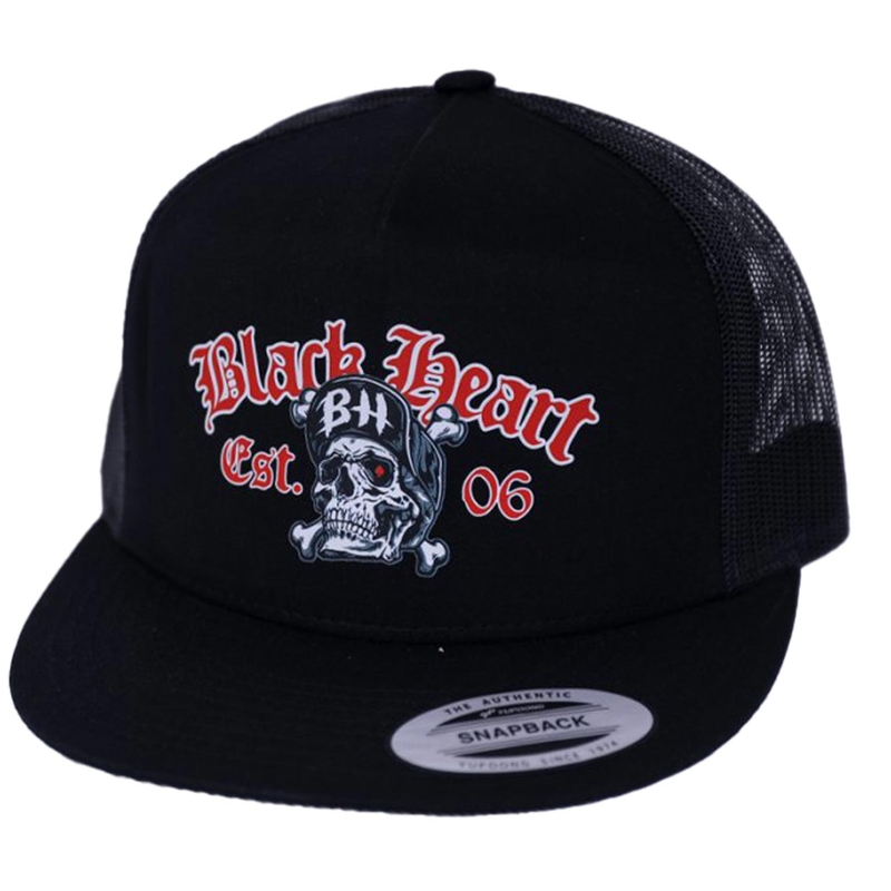 Cappello Cuore Nero Ossa