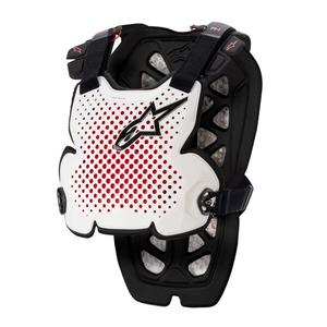 Alpinestars A-1 PRO bianco-nero-rosso protezione per il petto
