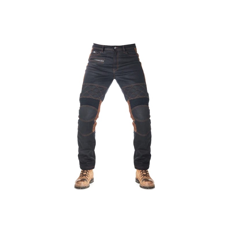 Pantaloni moto Fuel Sergeant 2 cerato marrone e nero