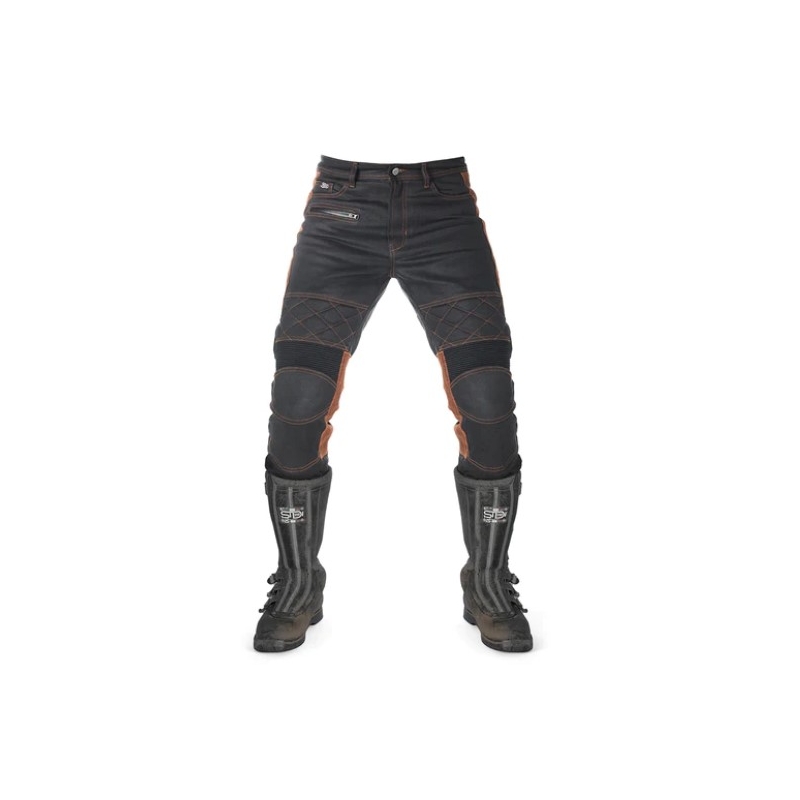 Pantaloni moto Fuel Sergeant 2 cerato marrone e nero