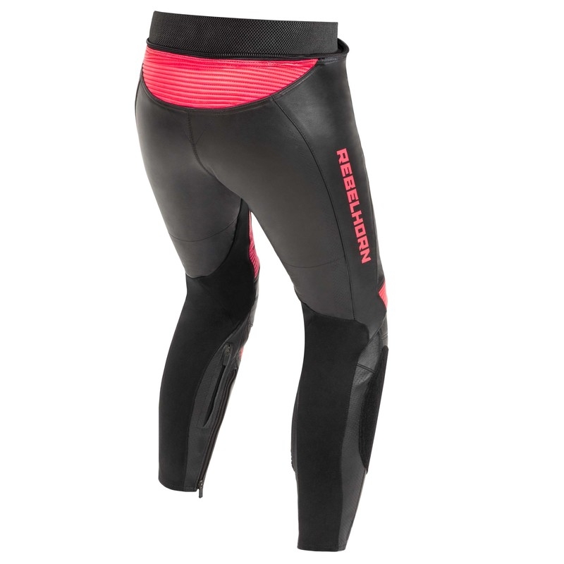 Pantaloni da moto donna Rebelhorn Rebel Nero-Fluo Rosa
