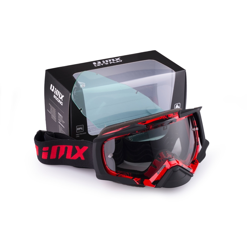 Motokrosové brýle iMX Dust Graphic červeno-černé