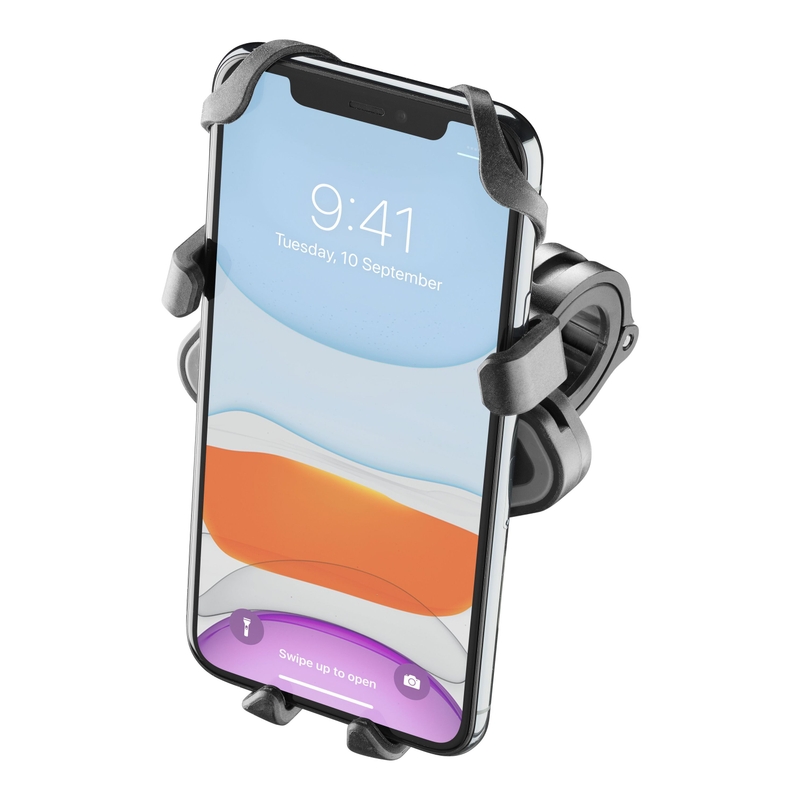 Univerzální držák na mobilní telefony Interphone Smart Crab s úchytem na řídítka černý