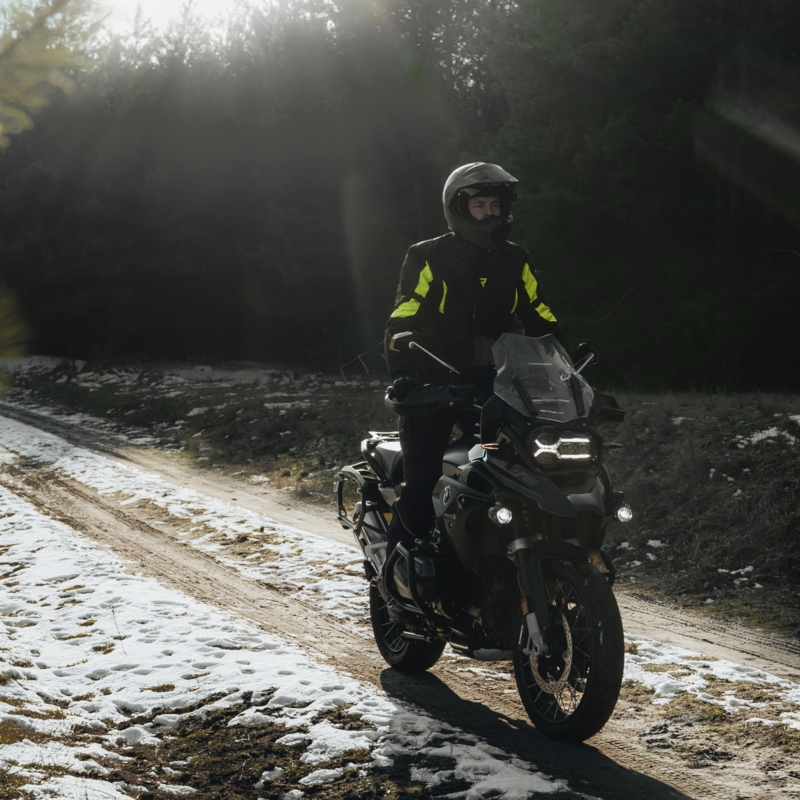 Giacca da moto Rebelhorn Hardy II nero-giallo fluo Saldi