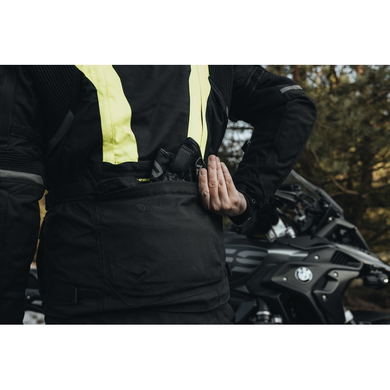 Giacca da moto Rebelhorn Hardy II nero-giallo fluo Saldi