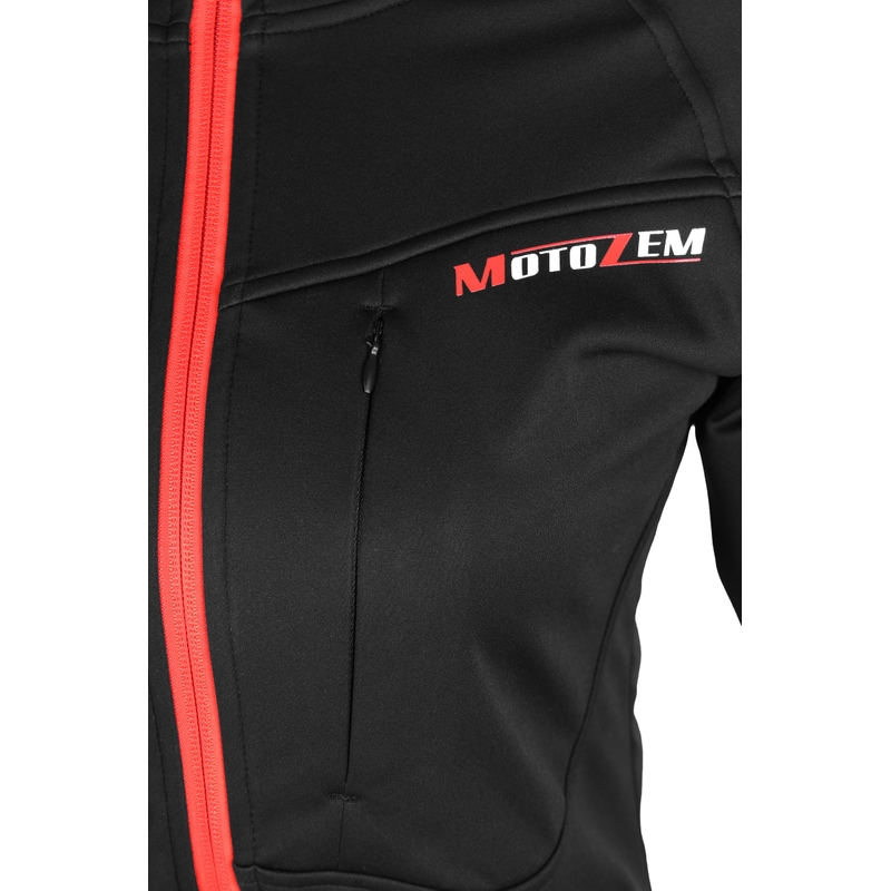Giacca softshell da donna MotoZem Racing Team nero-rosso