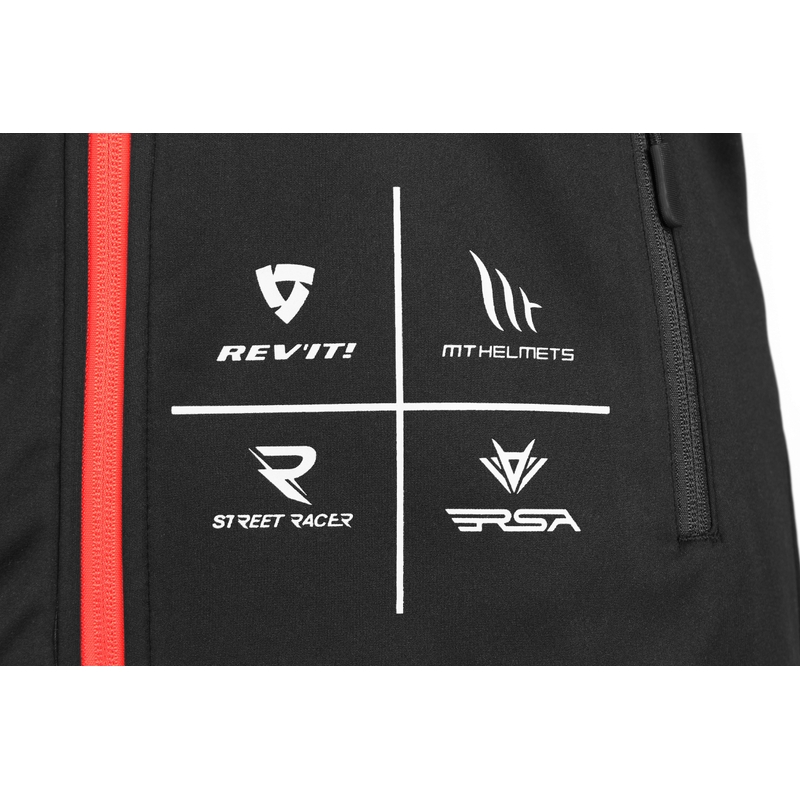 Giacca softshell da donna MotoZem Racing Team nero-rosso