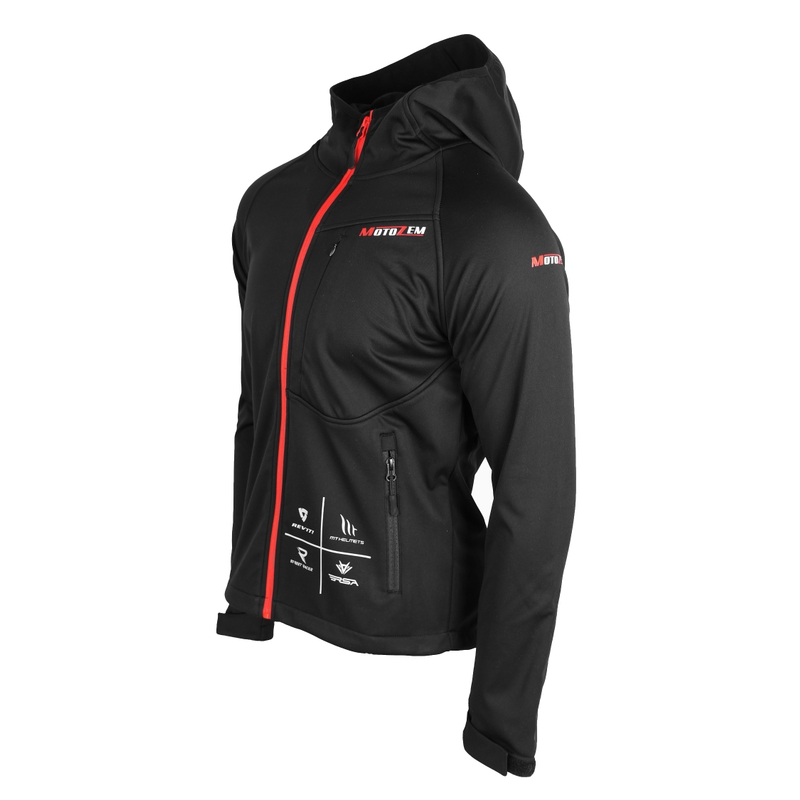 Giacca softshell MotoZem Racing Team nero-rosso