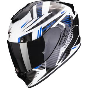 Casco moto integrale Scorpion EXO-1400 EVO Air Shell bianco-blu