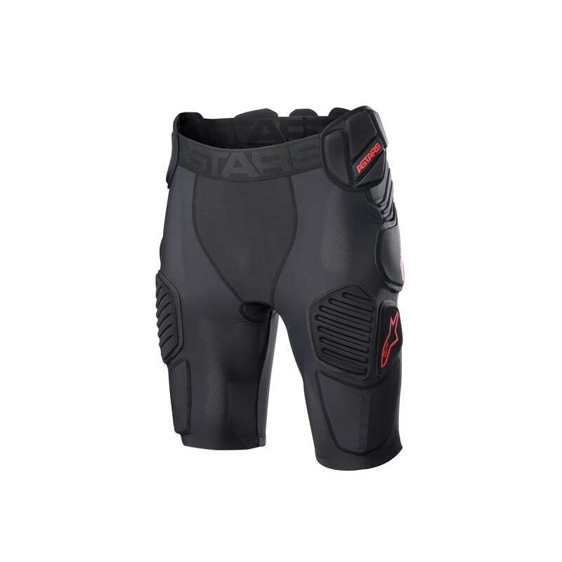 Pantaloncini da motocross Alpinestars Bionic Pro neri e rossi