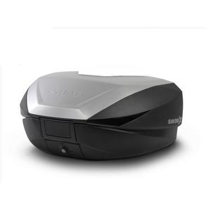 Vrchní kufr na motorku SHAD SH59X černý s hliníkovým krytem (expandable concept) with PREMIUM SMART lock and backrest