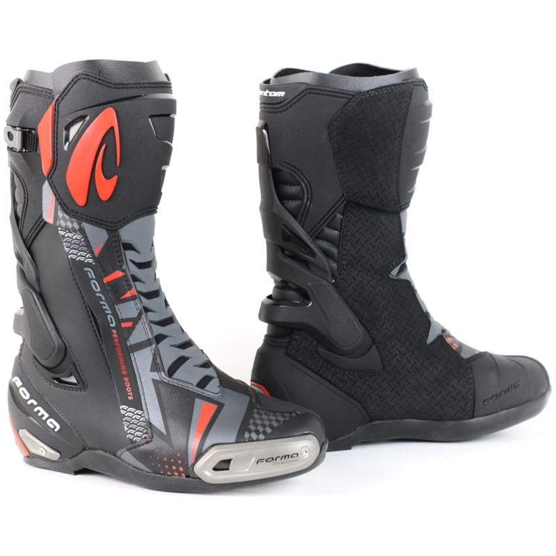 Stivali da moto Forma Phantom nero-grigio-rosso
