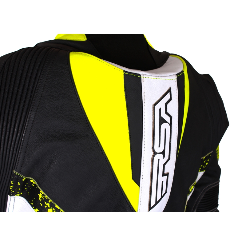 Tuta moto RSA Imola 2 nero-bianco-giallo fluo Saldi