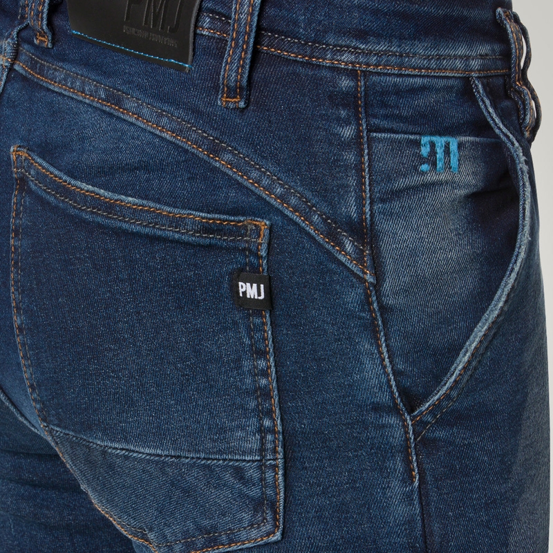 Jeans da moto PMJ Russel blu Saldi