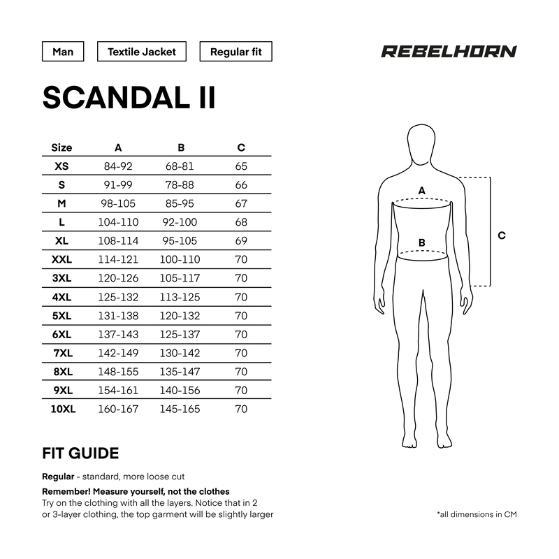 Giacca da moto Rebelhorn Scandal II argento-nero