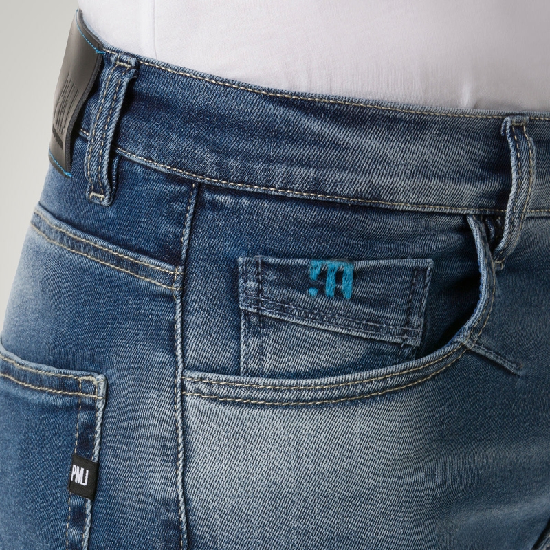 Jeans da moto blu PMJ Cruise Saldi