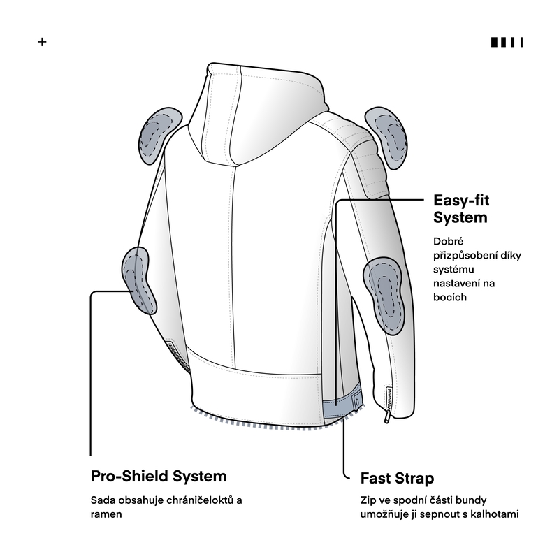 Giacca da moto Rebelhorn Impala nero