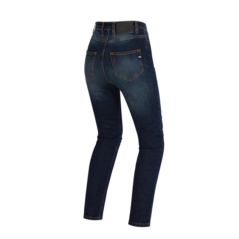 Jeans moto da donna PMJ Sara blu Saldi