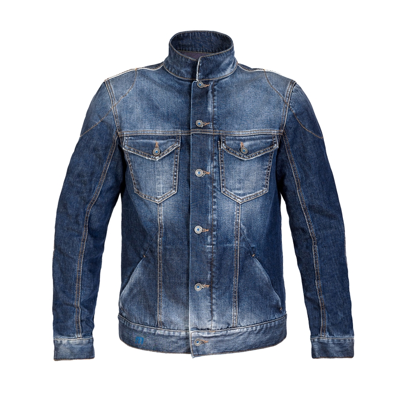 Giacca da moto PMJ West blu Saldi