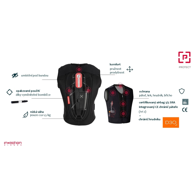 Gilet airbag Furygan Fury System nero