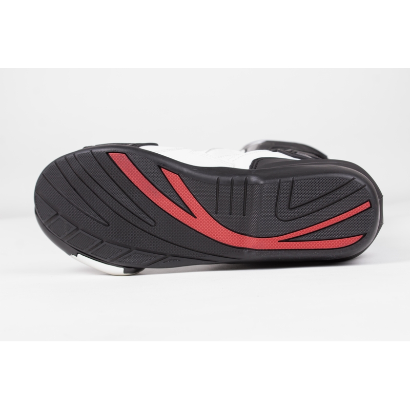 Stivali da moto RSA GP-01 bianco e nero