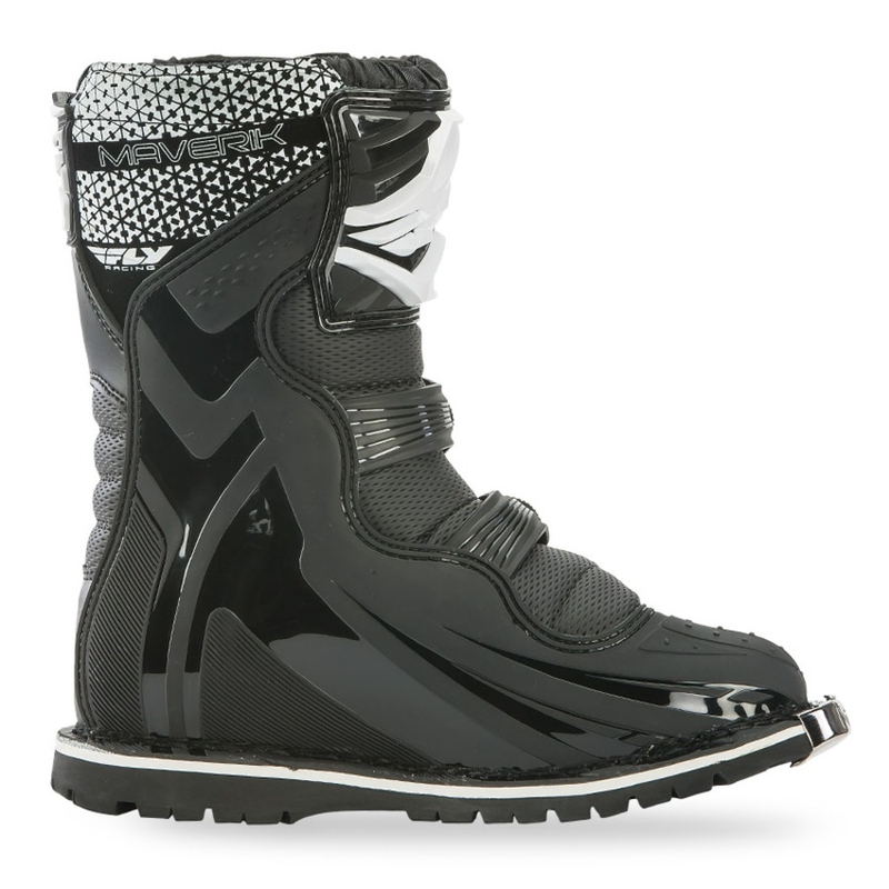 Stivali da moto per bambini FLY Racing NEW Maverik Youth Nero e Bianco
