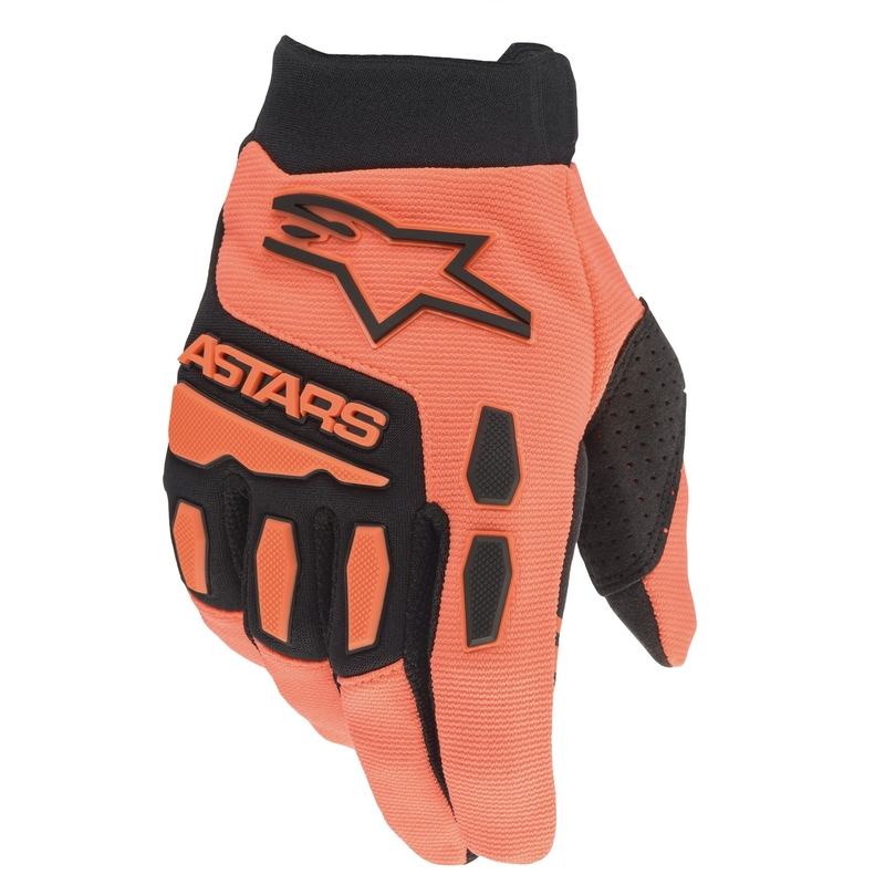 Guanti da motocross Alpinestars Full Bore per bambini Nero e Arancione