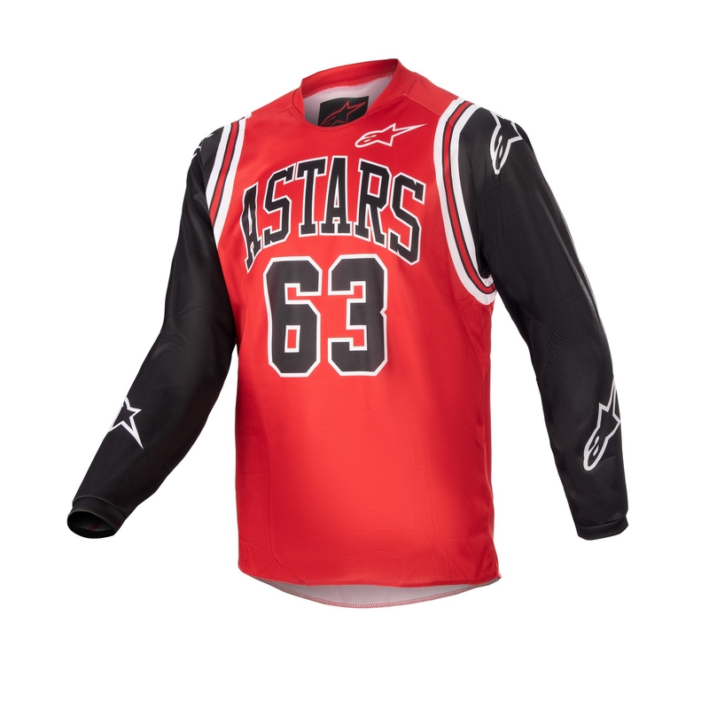 Alpinestars Racer Acumen, maglia da motocross per bambini in edizione limitata rossa, nera e bianca
