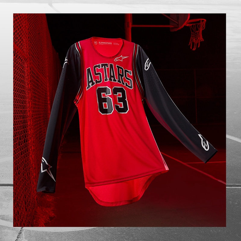 Alpinestars Racer Acumen, maglia da motocross per bambini in edizione limitata rossa, nera e bianca