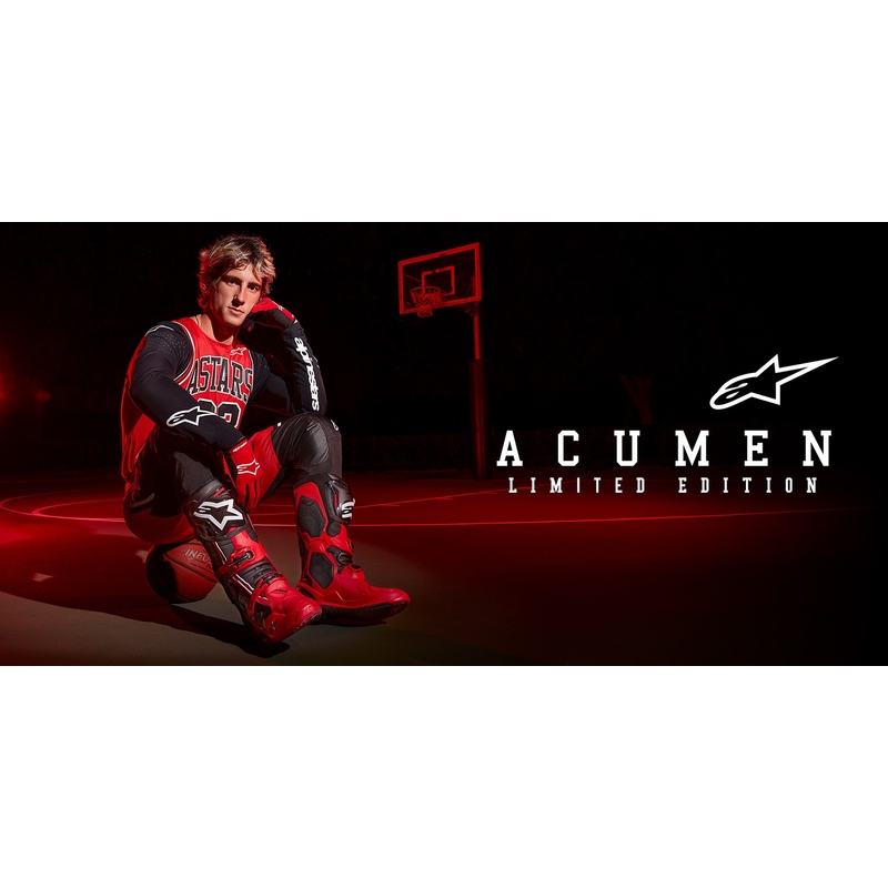 Alpinestars Racer Acumen, maglia da motocross per bambini in edizione limitata rossa, nera e bianca
