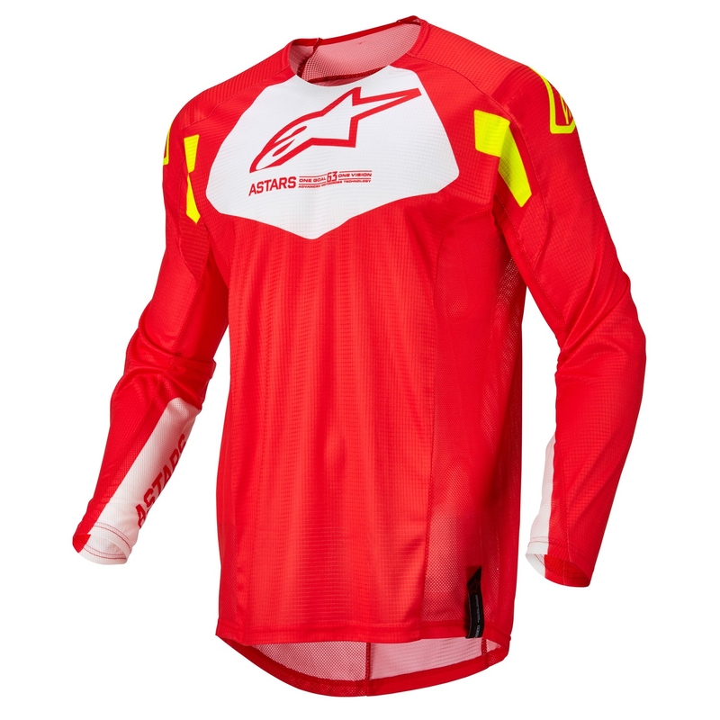 Dětský motokrosový dres Alpinestars Racer Factory fluo červeno-bílo-fluo žlutý výprodej