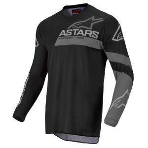 Alpinestars Racer Graphite maglia da motocross per bambini nera e grigia