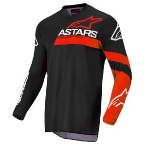 Maglia da motocross da bambino Alpinestars Racer Chaser nera e rossa