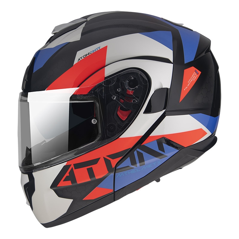 Casco moto MT Atom SV W17 A7 nero-rosso-blu-bianco Saldi