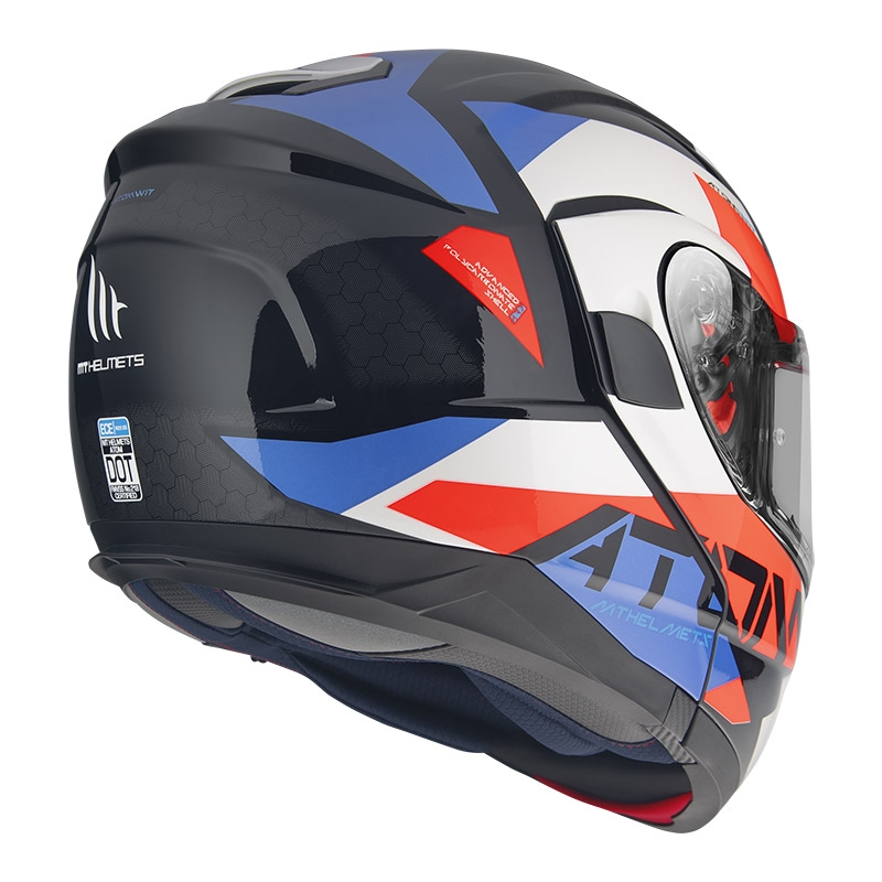Casco moto MT Atom SV W17 A7 nero-rosso-blu-bianco Saldi