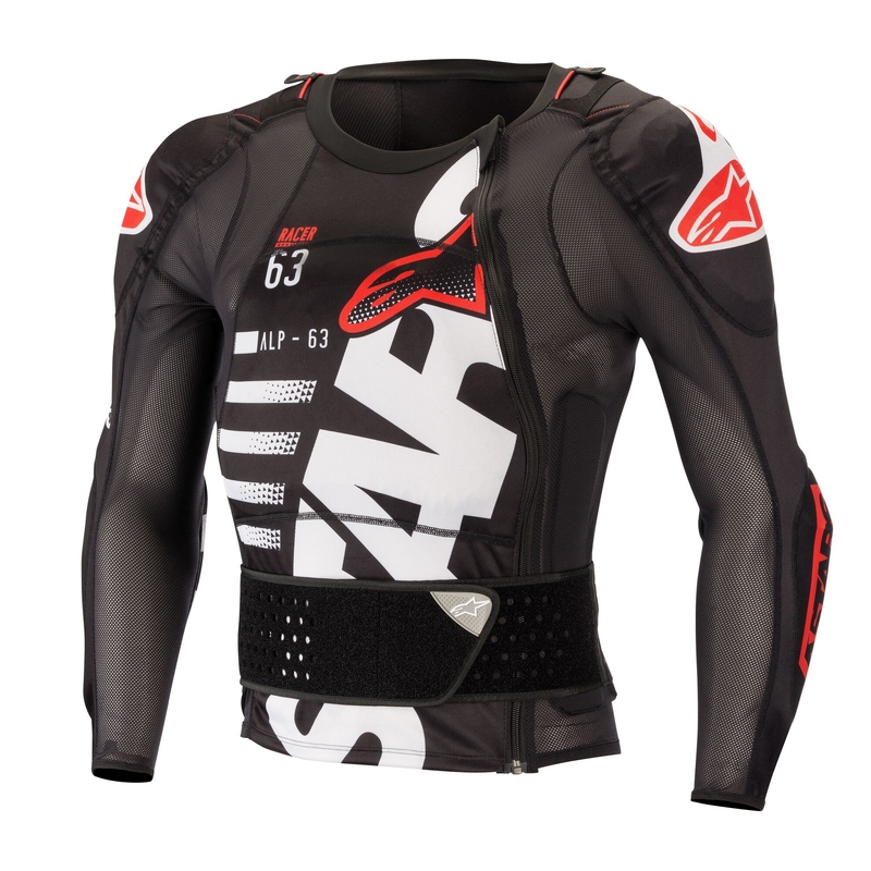 Alpinestar Sequence Protection Protezione corpo nera, bianca e rossa