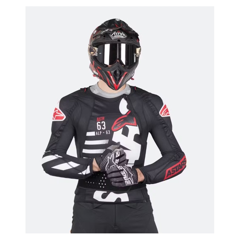 Alpinestar Sequence Protection Protezione corpo nera, bianca e rossa