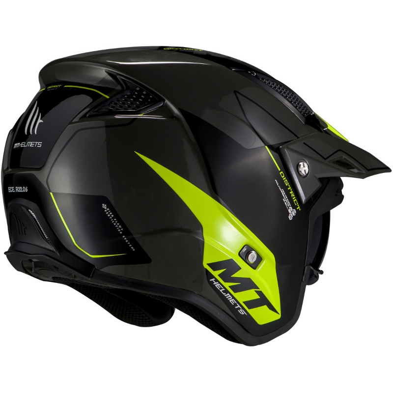 Otevřená trialová přilba na motorku MT District SV Summit E3 černo-fluo zelená