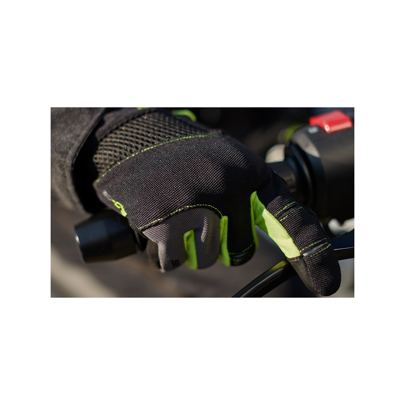 Guanti moto SEVENTY DEGREES SD-C48 nero-giallo fluo