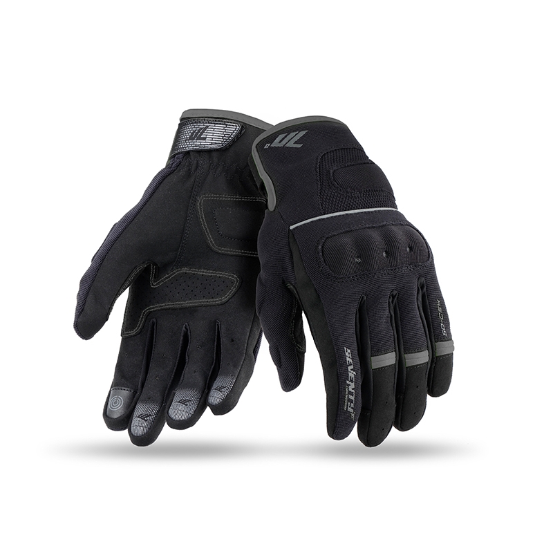 Guanti da moto SEVENTY DEGREES SD-C54 nero-grigio