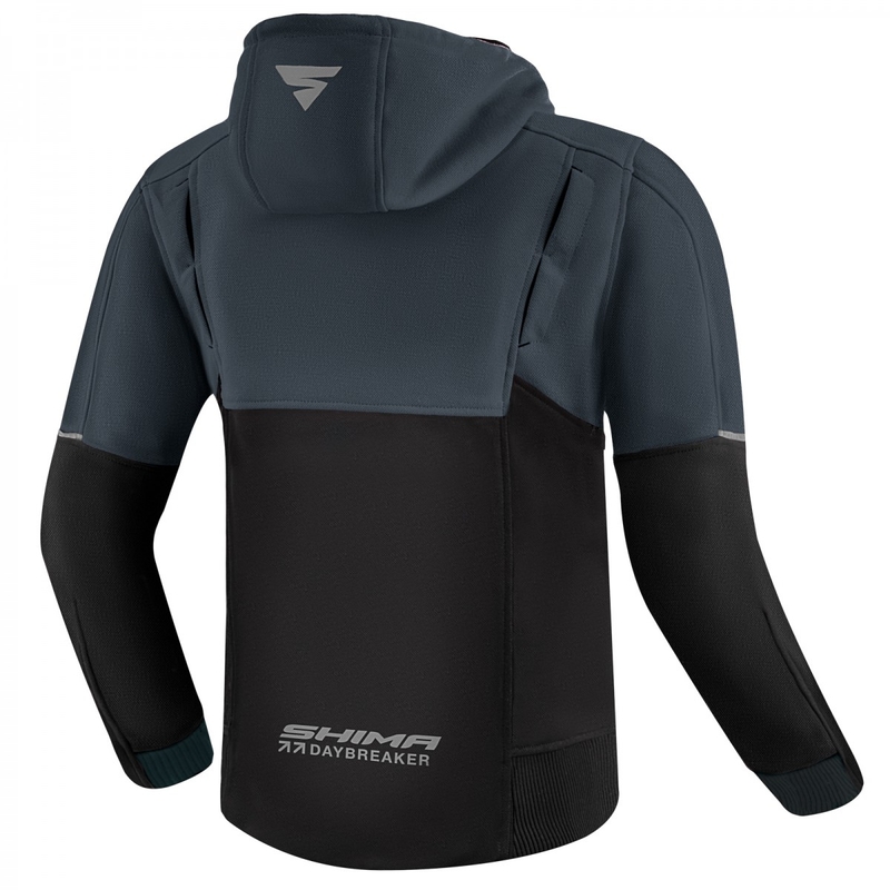 Felpa da moto da donna Shima Daybreaker nera-grigia