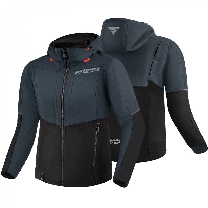 Felpa da moto da donna Shima Daybreaker nera-grigia