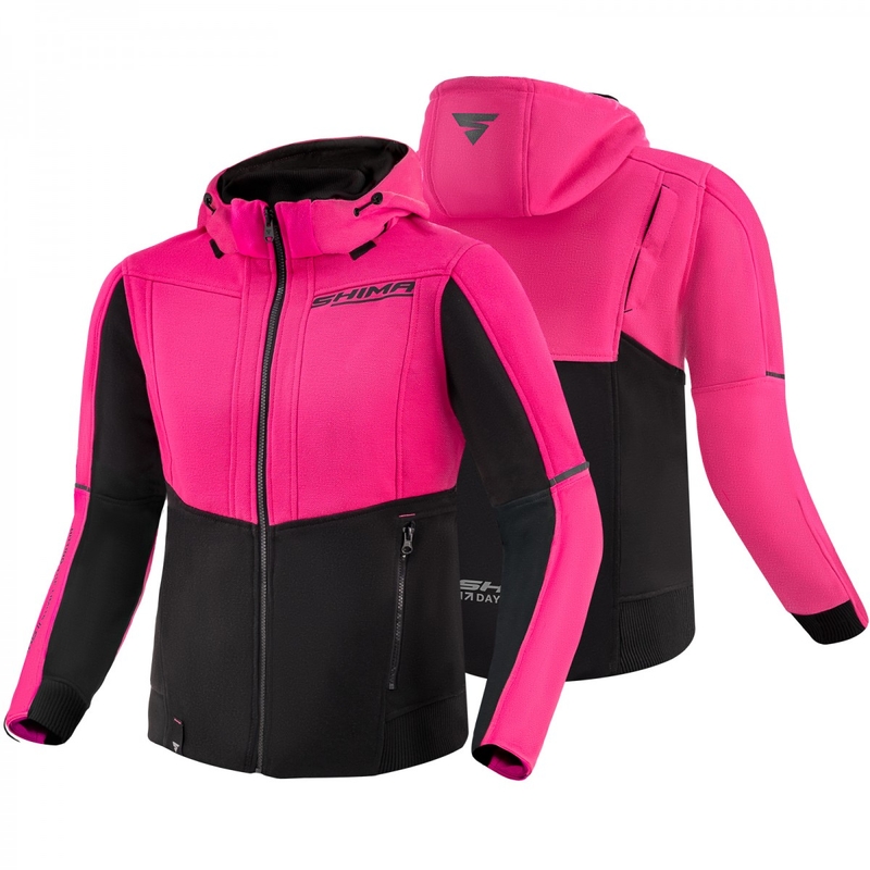 Felpa da motociclista da donna Shima Daybreaker nera-rosa