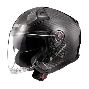 Casco moto aperto LS2 OF603 Infinity II Carbon-06 nero lucido