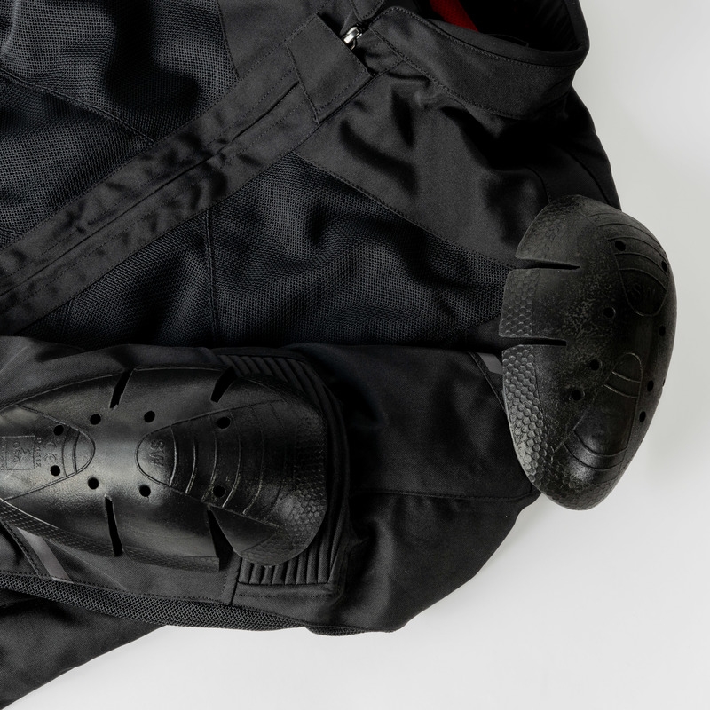 Giacca da moto Ozone Jet II nero-giallo fluo Saldi