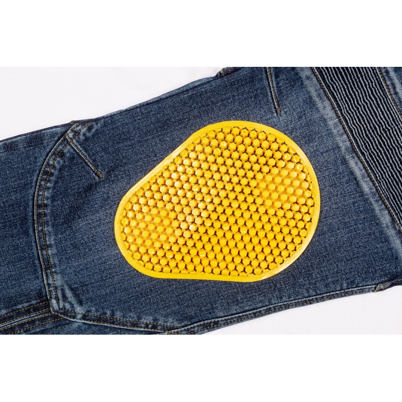 Jeans da motociclista Ayrton 505, blu slavato
