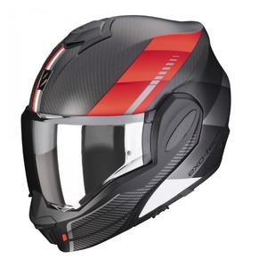 Casco apribile Scorpion EXO-TECH EVO Carbon Genus nero-rosso opaco